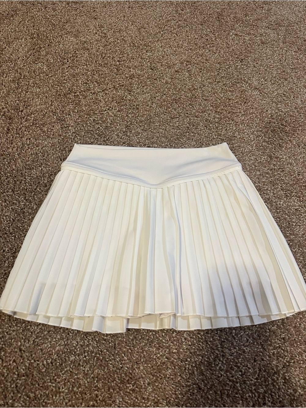 Varsity Pleated White Skirt